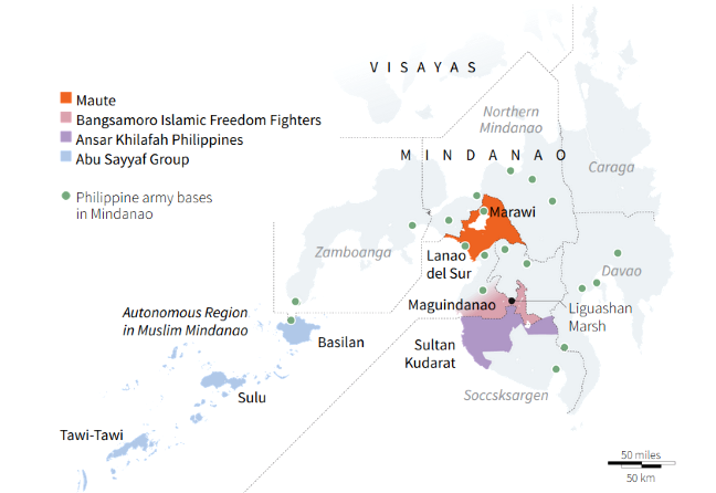 Marawi conflict infograph map