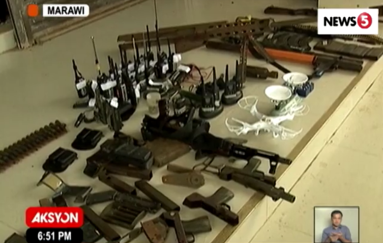 Recovered Maute arms Marawi
