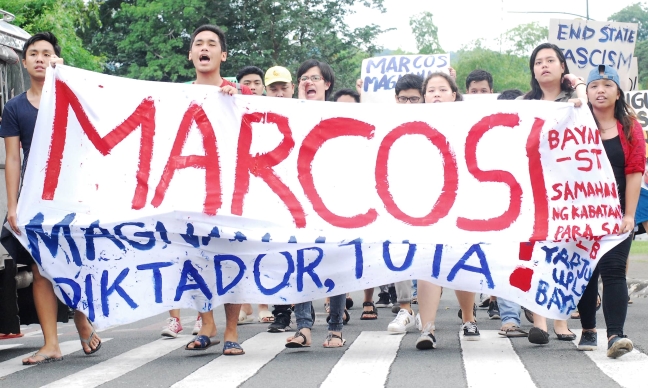 Indignation rally denouncing Marcos