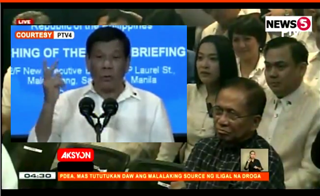 Duterte press briefing room speech