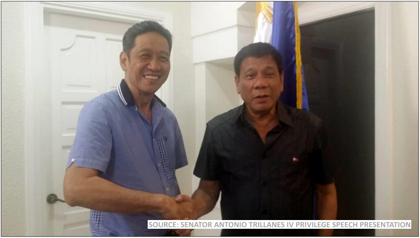 Businessman Samuel Uy and President Duterte.