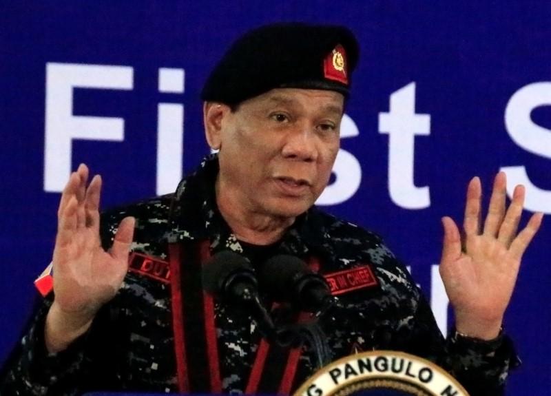 Duterte in military garb