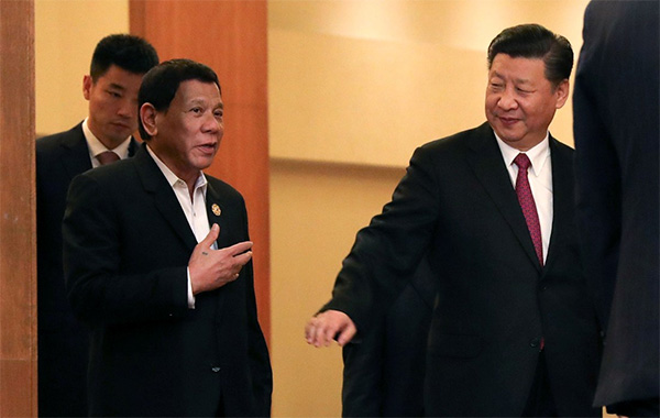 President Duterte and Chinese President Xi Jinping