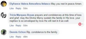 Condolences to De Guzman family