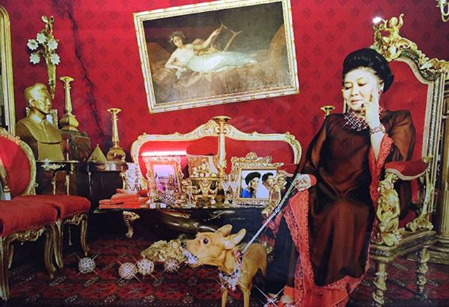 Imelda Marcos surrounded by wealth