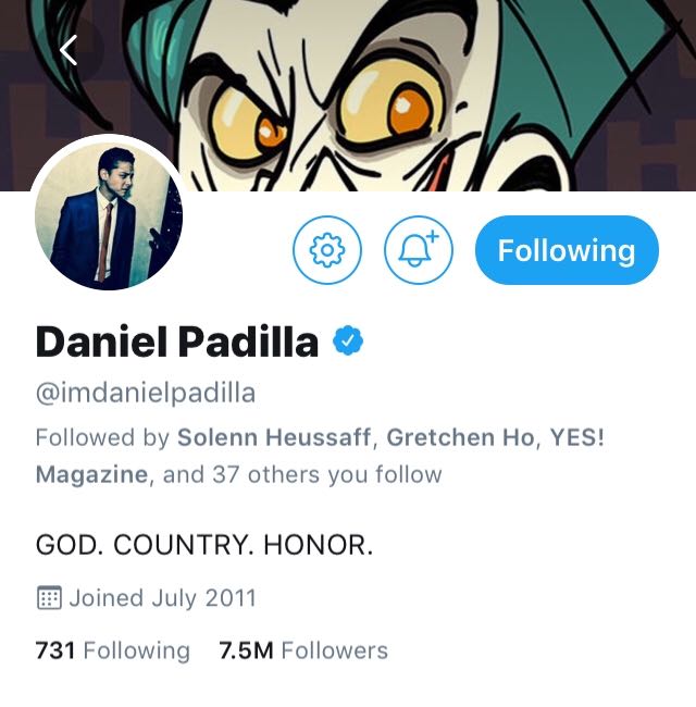 Daniel Padilla Twitter Screenshot