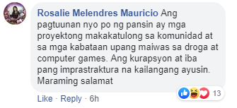 Comment from Rizal post