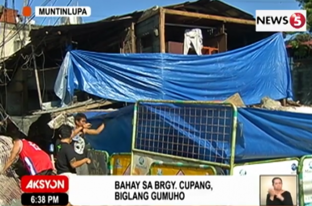 collapsed house Cupang Muntinlupa