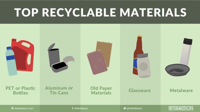 top 5 recyclable items