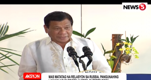 Duterte pre departure for Russia