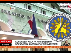 House Minority wants probe of Comelec-Smartmatic deal for purchase of vote-counting machines Comelec Bldg with logo inset