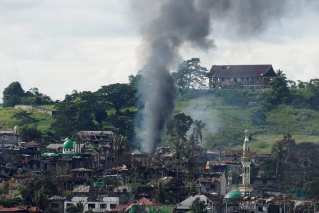 Marawi smoke air strike
