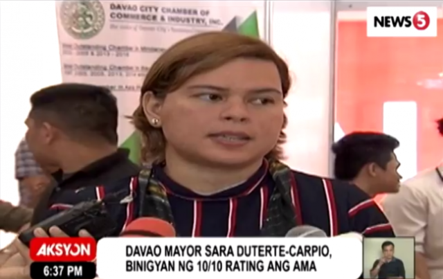 Sara Duterte rates her father