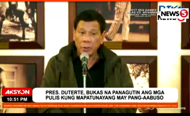 Duterte open to prosecuting rogue cops