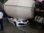 WATCH, LOOK | Cement truck flattens car in QC; father killed, his wife, 3 children hurt