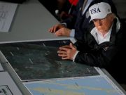 Trump surveys devastated Texas as Harvey rages on