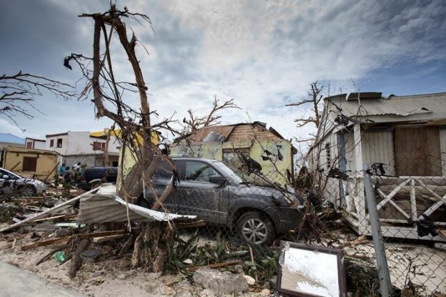 Aftermath of Hurricane Irma Carribean