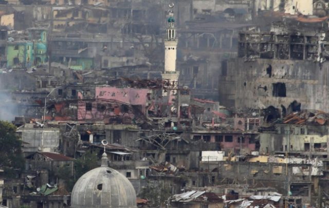 Marawi structures smoldering