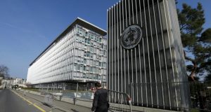 The headquarters of the World Health Organization are pictured in Geneva