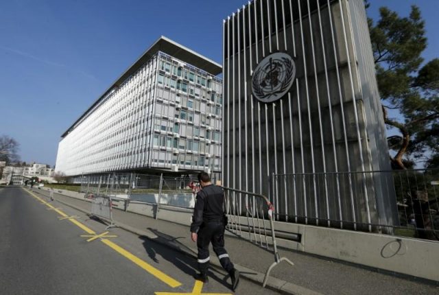 The headquarters of the World Health Organization are pictured in Geneva