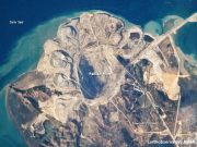 Open pit mining satellite snapshot