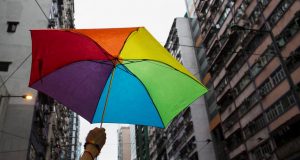 LGBT rainbow umbrella
