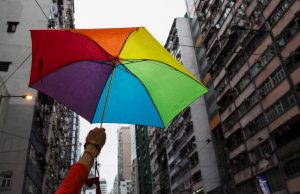 LGBT rainbow umbrella