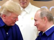 Trump Putin shake hands