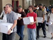 WATCH | Bayan leads group complaint against Abaya, et al, over MRT3 maintenance contract Bayan_led_groups-sue-ex-transport-officials_MRT3_RENATO_REYES