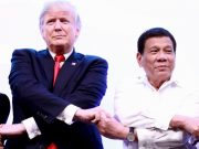 Duterte Trump hands clasp ASEAN2017