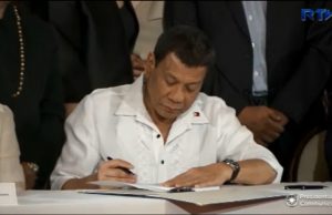 Duterte signing GAA 2018