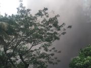 Low visibility around Mayon Volcano