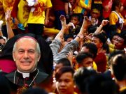 Papal Nuncio in awe of Nazareno devotees Traslacion2018_trance_devotee_Papal_Nuncio_Caccia_inset_TESTA
