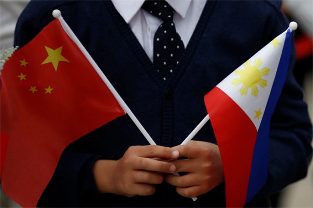 Philippines, China flags