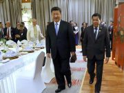Leaders Xi Jinping and Rodrigo Duterte in China on April 10, 2018