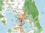 Is the proposed Mega Manila subway aligned with West Valley Fault? Philippine map