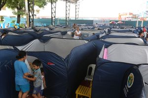 Marikina is getting praises for devising tents in evacuation centers