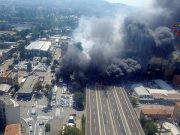 Fireball near Bologna airport after road crash explosion