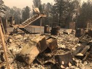 Residential house affected in wildfire