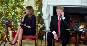 Donald Trump answers calls from kids about Santa Claus Christmas