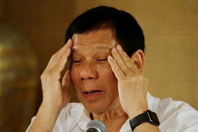 Duterte gestures with hands