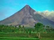 Mayon Volcano in still form