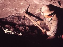 Miner in a cave