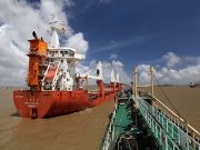 High stocks, low prices clog palm oil supply chain in Southeast Asia Sinopec oil tanker approaches cargo vessel Dongtai Baoze berthed at an anchorage off Zhoushan port to supply it with bunker fuel