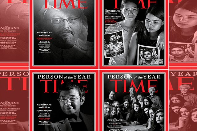 Combination image of TIME's Person of the Year 2018 covers