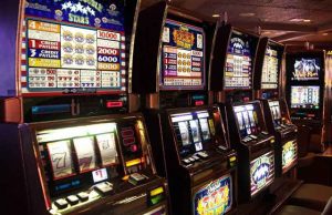 Slot machines in a casino