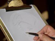 Artist sketching a figure