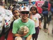 Tom Kuegler with kids