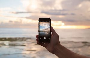 Influencer on a beach