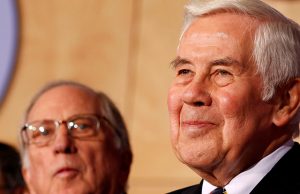 FILE PHOTO: U.S. Senator Richard Lugar listens at the National Defense University in Washington